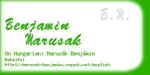 benjamin marusak business card